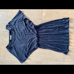 Black Short, Flowy-Sleeve Dress